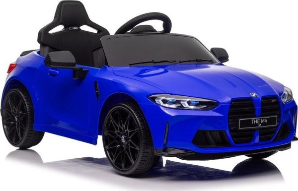 Vienvietis vaikiškas elektromobilis BMW M4 Lean Cars, Mėlyna