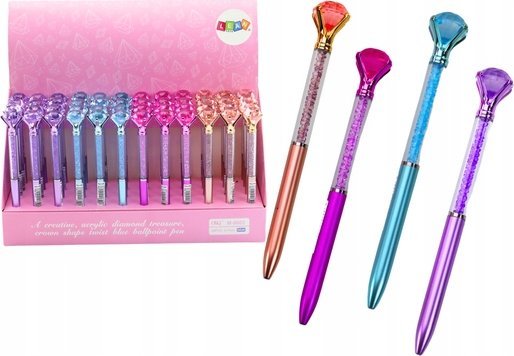 Leantoys Diamant Kugelschreiber Diamanten Blaue Feder 0,7Mm Mix