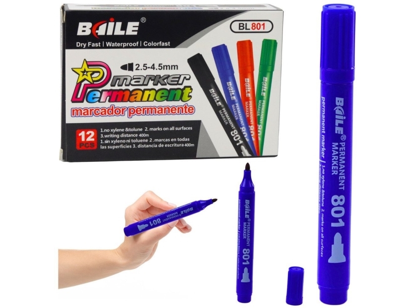 Lean Marker Permanent Wasserfest Blau 2,5-4,5 Mm