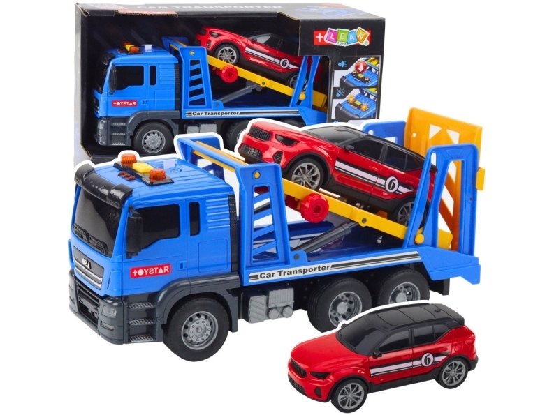 Lean Toys Žaislinis automobilių vilkikas su šviesomis ir garsais