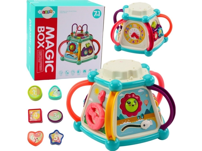 Leantoys Multifunktions-Lernwürfel Sorter 7In1 Mit Lichtern Und Geräuschen