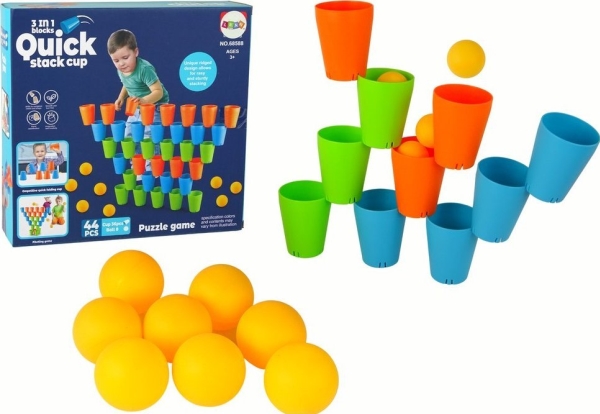 Puzzle-Becher Spiel 3-In-1 44 Teile