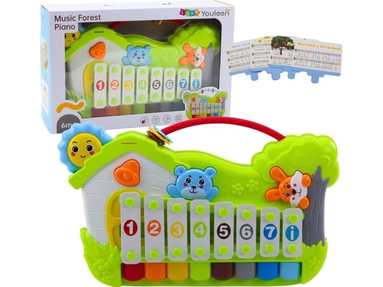 Lean Toys Vaikiškas Muzikinis Pianinas Su Ksilofonu Ir Melodijomis