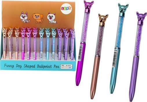 Leantoys Kugelschreiber Mit Sand-Diamantsteinen Blau Mine 0,7 Mm Mix