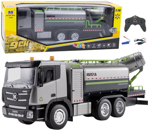 Tankbil med vattenspridare Fjärrstyrd RC Huina 1:18 | Leksaker - Radiostyrda leksaker - Bilar och akutbilar | GameStuff