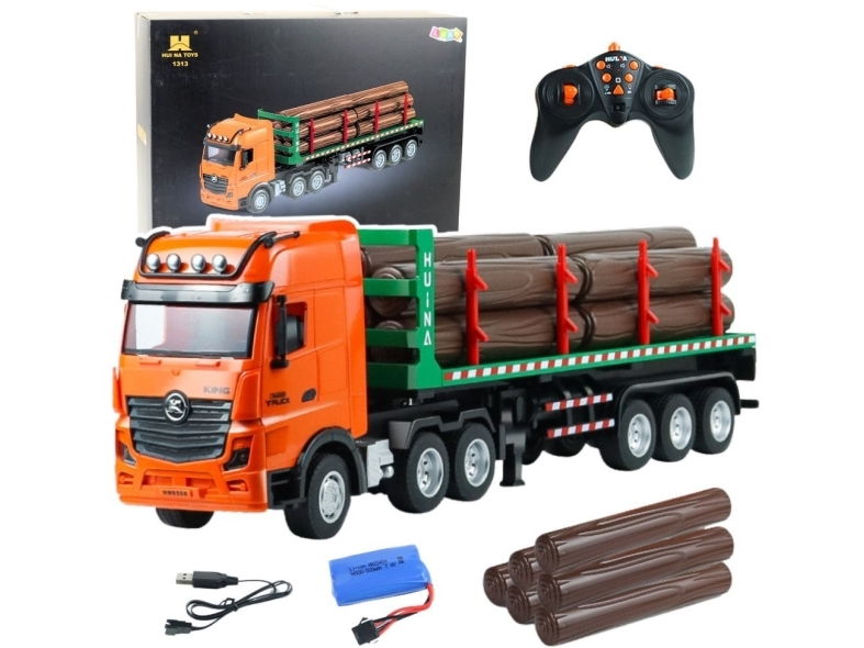 Huina Nuotoliniu būdu valdoma medienos pervežimo mašina HUI NA TOYS 9CH 1:18