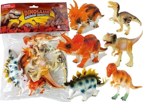 Dinosaurier-Figurenset 10 Cm 6 Stück Lean Toys
