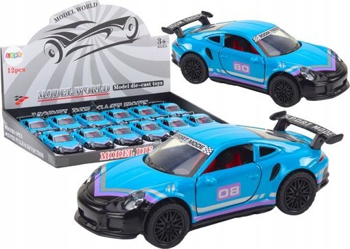 Leantoys Sportbil 1:32 Turkis Metal