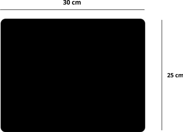 Lean Anti-Rutsch-Mauspad Schwarz 30X25cm Lean