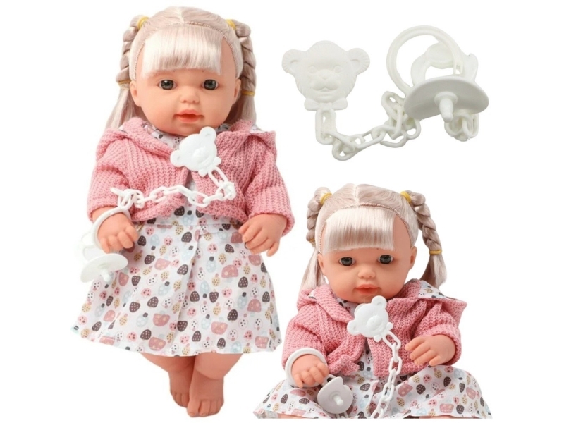 Baby Girl Doll Dress Sweater Pacifier Sounds Lean Toys