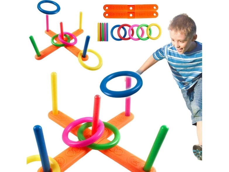 Leantoys Hoop Throwing Game Farverig