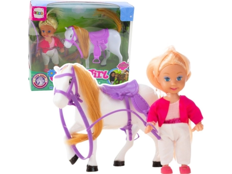 Lean Toys Žavingas lėlės ir arklio rinkinys