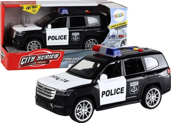 LeanToys Polisradiobil Ljud Ljus Öppna dörrar 1:14 LEAN Toys | Hobby - Modellbygge - Plast Byggmodeller - flyg | GameStuff