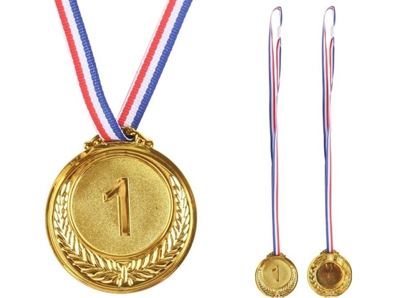 Guldmedalj Förstapris Trofé Zink 6,5 cm LEAN Toys | Sport & Träning - Sportutrustning - Troféer | GameStuff