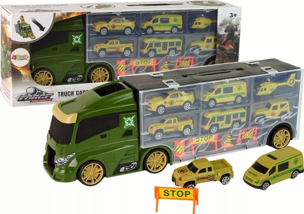 Leantoys Auto-Transportanhänger Mit Reservereifen, Koffer Für Autos