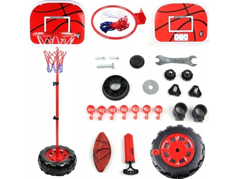 Lean Toys Reguliuojamas vaikiškas krepšinio stovas 170 cm