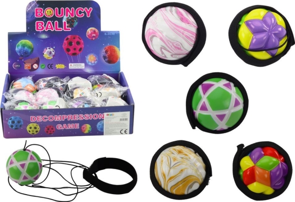 LeanToys Viskelæder-bundet hoppebold Farvet 6 cm