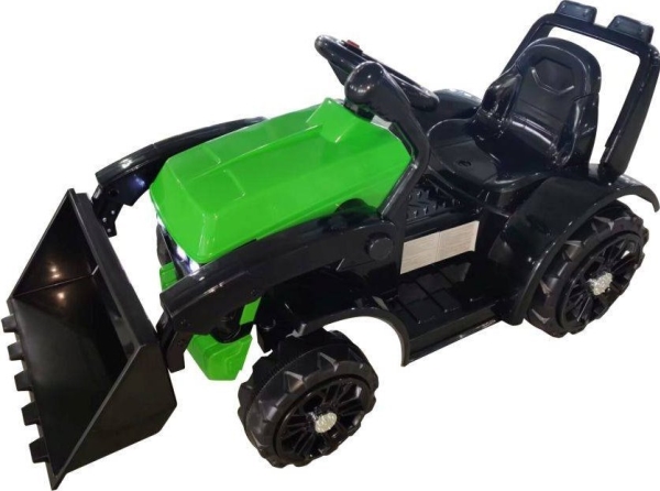 Vienvietis vaikiškas elektrinis traktorius Lean cars, žalias