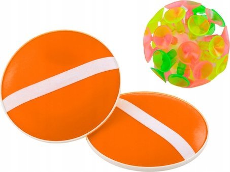 Leantoys Arcade Spiel Runde Sticks Ball Mit Saugnäpfen Orange
