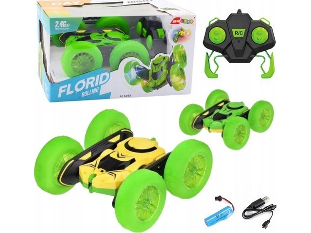 Stuntbil Fjärrkontroll RC 360° Grön | Leksaker - Radiostyrda leksaker - Bilbanor | GameStuff