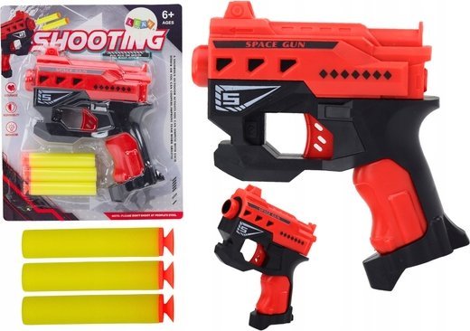 Leantoys Mini Foam Gun Med Sugekopper Rød