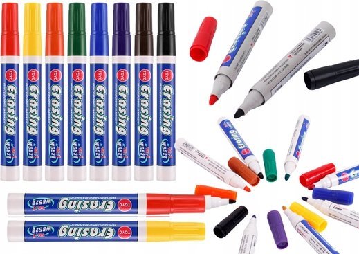 Leantoys Whiteboard Marker Farbig 8 Stück Lean Toys