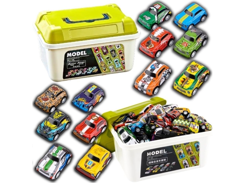 Set med leksaksspår i resväska, bilar i färger, 30 delar LEAN Toys | Leksaker - Bilar och andra fordon - Lekset med fordon | GameStuff