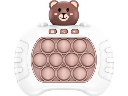 LeanToys Sensoriskt spel Teddy Pop It Batteri Ljus Ljud Vit | Leksaker - Rollek - Annan hushållslek | GameStuff