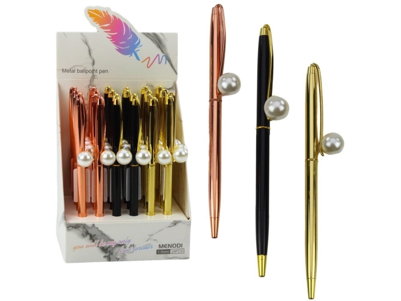 Automatisk metalpen Pearl Blue Ink 1,0 mm