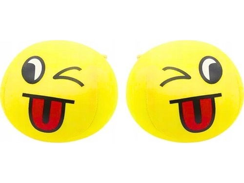 Leantoys Miękka Piłeczka Piłka Buźka Emoji Żółta 9Cm Lean Toys