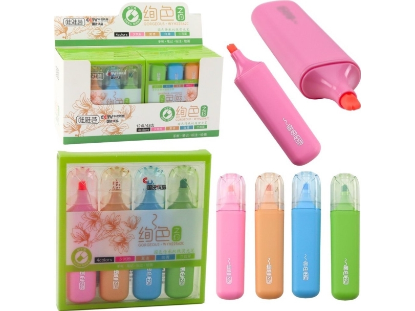 Sæt med overstregningspenne med to farver 4 stk LEAN