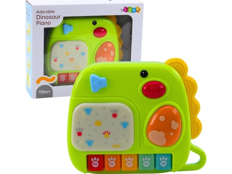 Lean Toys INTERAKTYVUS PIANINAS ŽALIAS DINOZAURAS