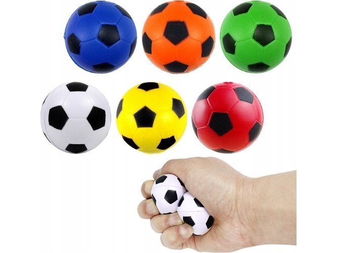 Anti-stress studsbollar 12 st färgglada 6,5cm | N - A | GameStuff
