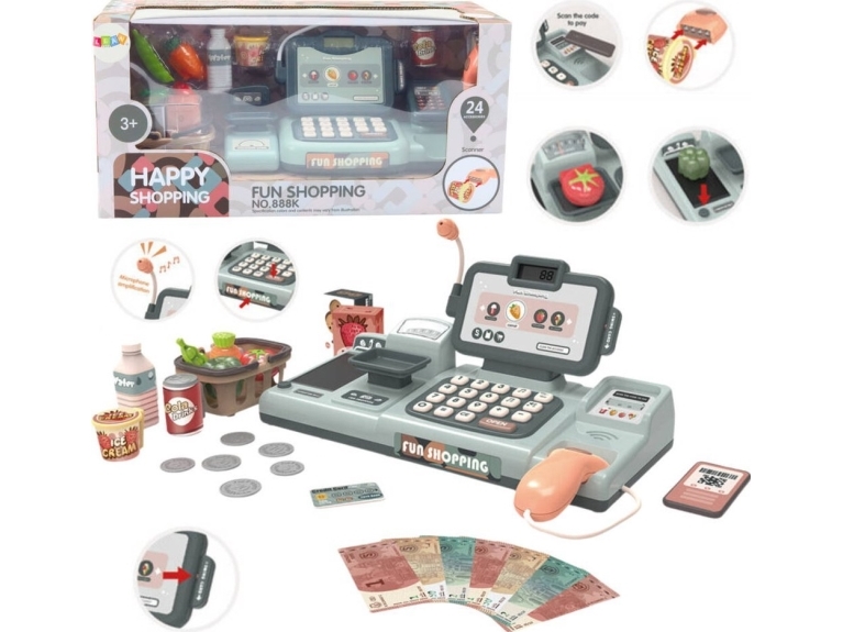 Store Cash Register With Accessories 20288 Lean Toys