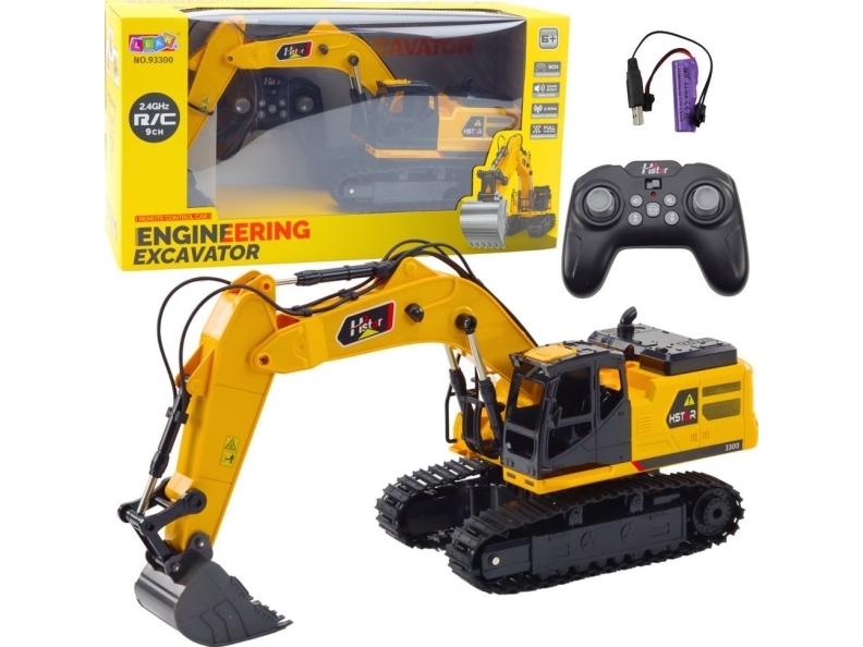 LeanToys Fjernstyret Caterpillar Gravemaskine RC Lyde 9CH 2.4G