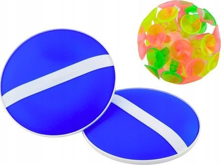 LeanToys rangle/palet-sæt rundbold med sugekopper blå