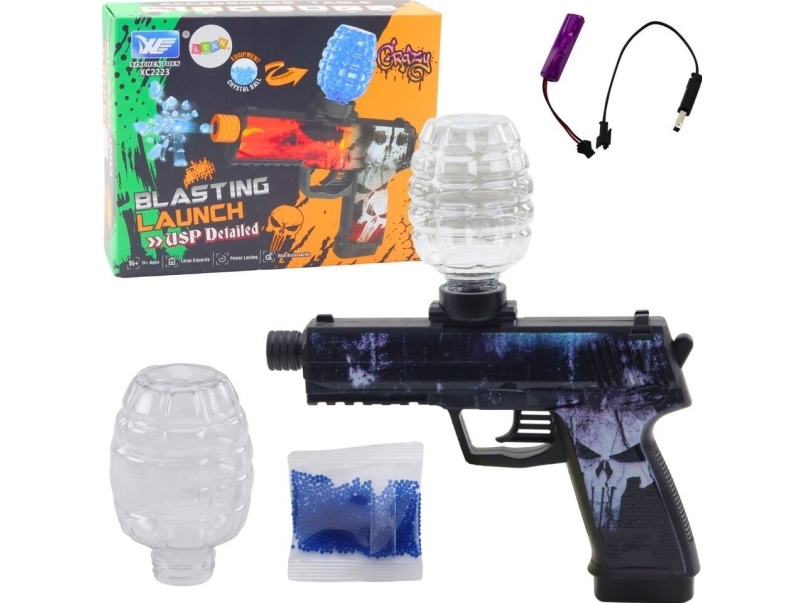 Lean Toys Skull Automatinė vandens gelio rutulinio ginklo kaukolė