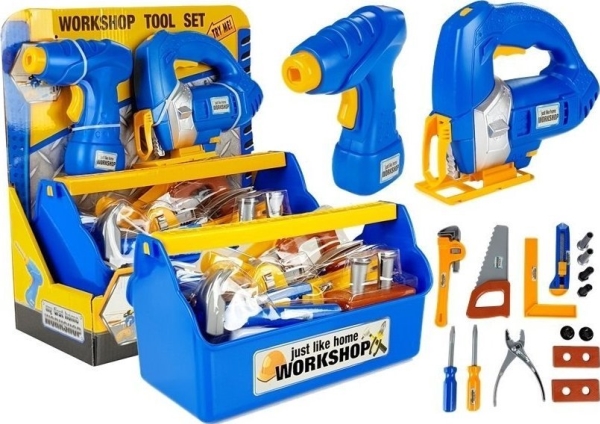 Leantoys Werkzeugset In Werkzeugkiste Für Bastler Lean Toys