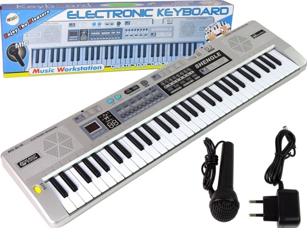 LeanToys keyboard MQ-6110 med mikrofon orgel 61 taster LEAN Toys (14616)