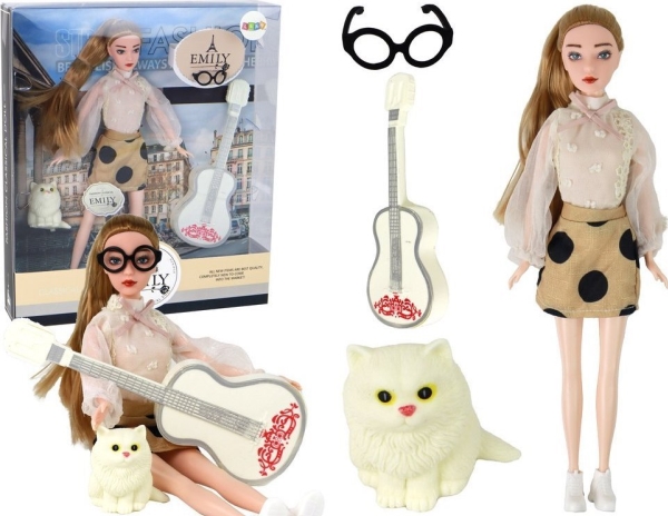 LeanToys docka för barn Emily med gitarr, glasögon, långt blont hår, katt | Sport & Träning - Sportutrustning - Badminton | GameStuff