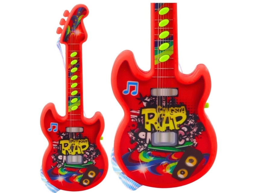 Leantoys Elektrisk Guitar Til Børn Rød Lean Toys