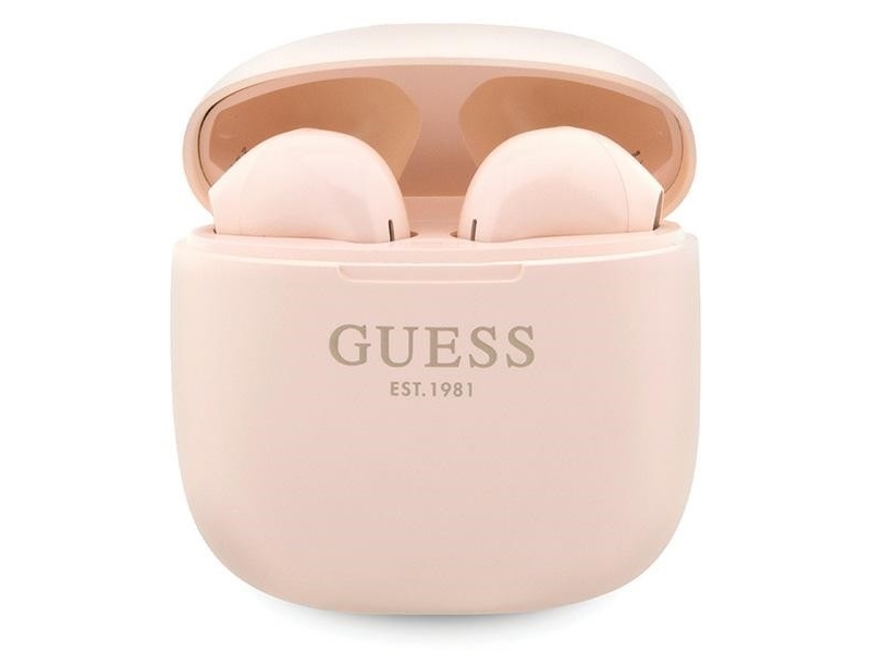 Guess Classic Est Logo Tws Bluetooth-Hovedtelefoner + Ladestation - Pink