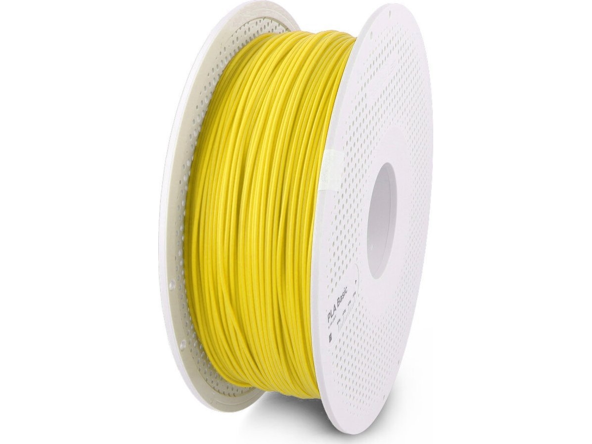 Bambulab Bambu Lab Pla Basic Plastikas 1.75Mm 1Kg - Pridedamas Su Daugkartinio Naudojimo Ritė - Geltona