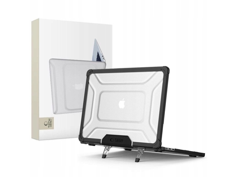 Tech-Protect Smartshell Pro etui til Apple MacBook Air 13 (M2/M3/M4) 2023-2025 Black/clear