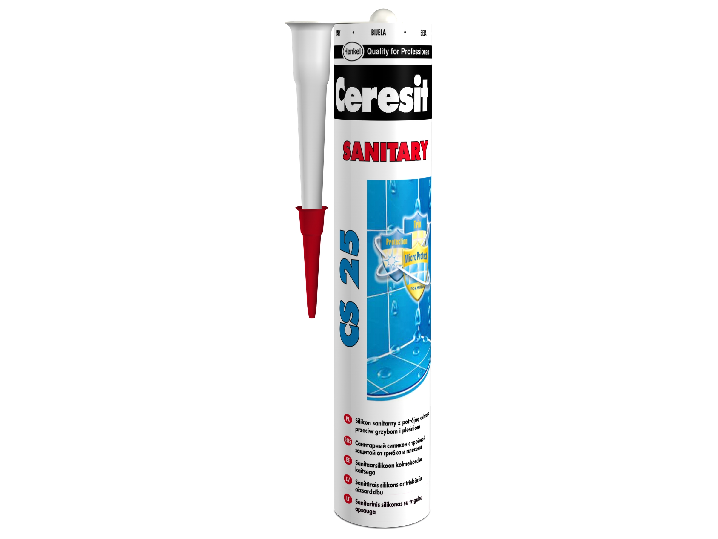 Ceresit sanitær silikone CS-25 280 ml kulstof