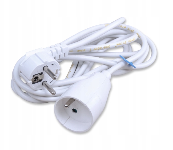 9823# Netforlængerkabel Ps-171 1-Sokkel Med Jord 3M Hvid 3X1mm