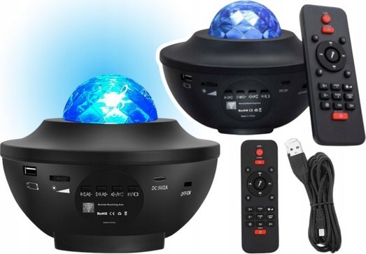 LeanToys stjärnprojektor lampa LED-högtalare Bluetooth fjärrkontroll LEAN Toys | Leksaker - Rollek - Musikleksaker | GameStuff