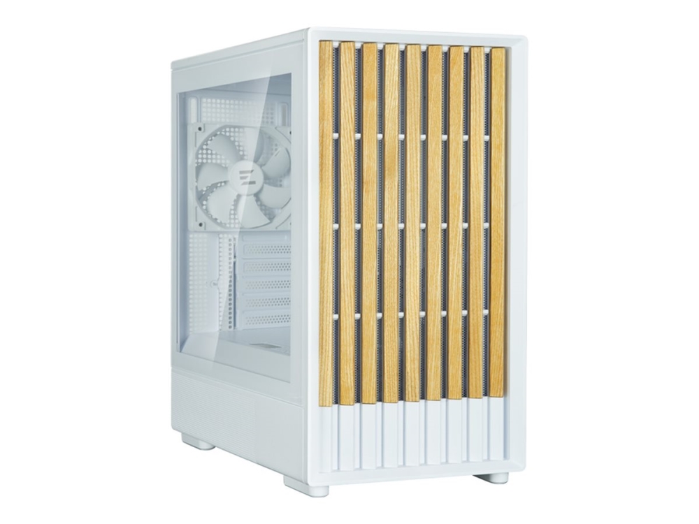Zalman P10 NAMU - MT - micro ATX - sidepanel med vindue (hærdet glas) - ingen strømforsyning (ATX) - hvid - USB/Lyd