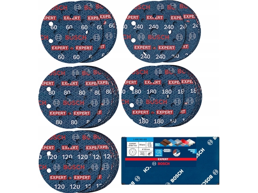 KRAZEK FOLIA FI 125 5XP60 15XP80 15XP120 15XP120 15XP180 5XP240 (OP. 55PC)