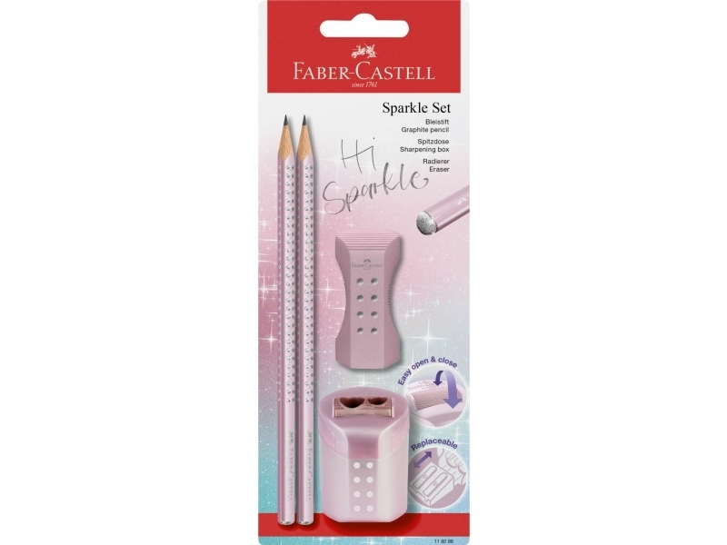 Faber-Castell 118298, B, Fyrretræ, Trekantet, Blister, 2 stk, PVC